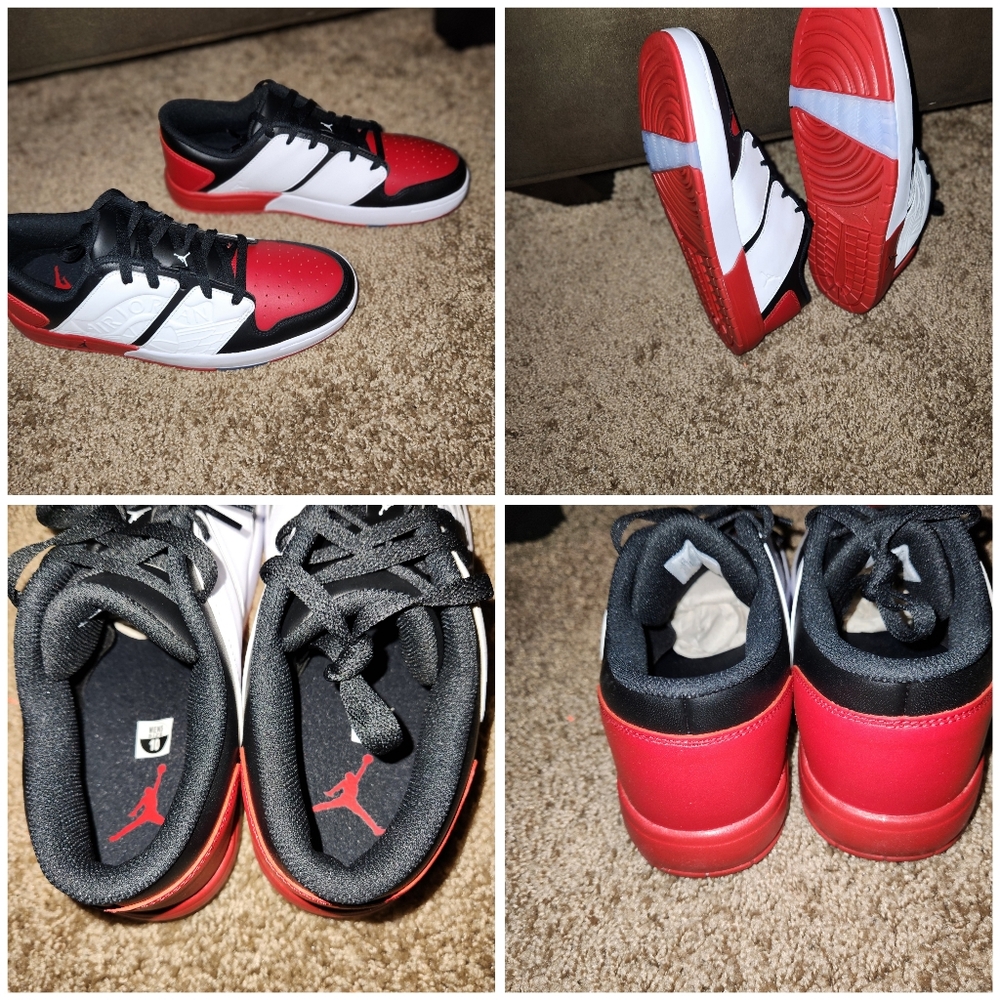 Nike Jordan Nu Retro 1 Low  DV5141 601 - Varsity Red/Black-White Size 10 Men New